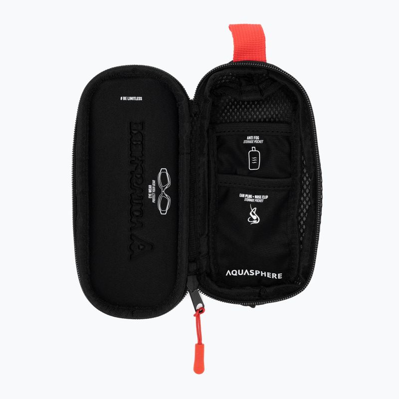 Custodia per occhialini da nuoto Aquasphere nero/rosso 3