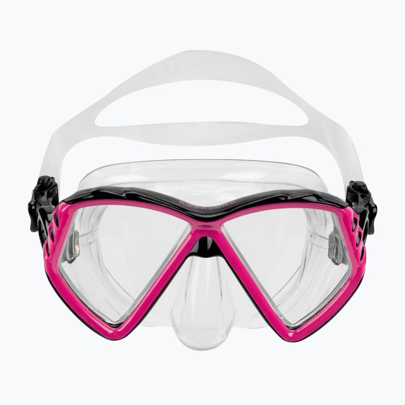 Maschera da snorkeling Aqualung Cub trasparente/rosa per bambini 2