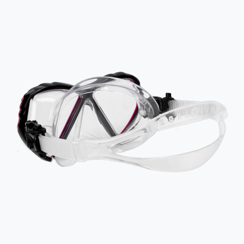 Maschera da snorkeling Aqualung Cub trasparente/rosa per bambini 4