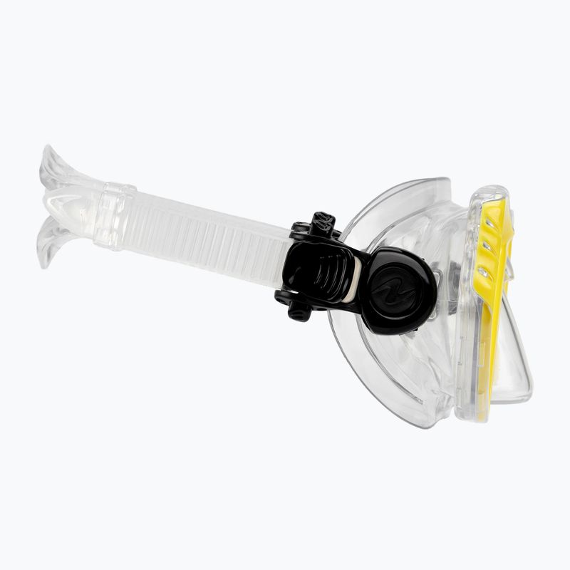 Maschera da snorkeling per bambini Aqualung Cub trasparente/gialla 3