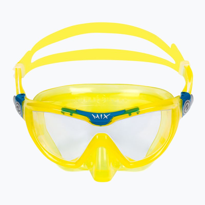 Kit snorkeling per bambini Aqualung Mix Combo giallo/benzina 3