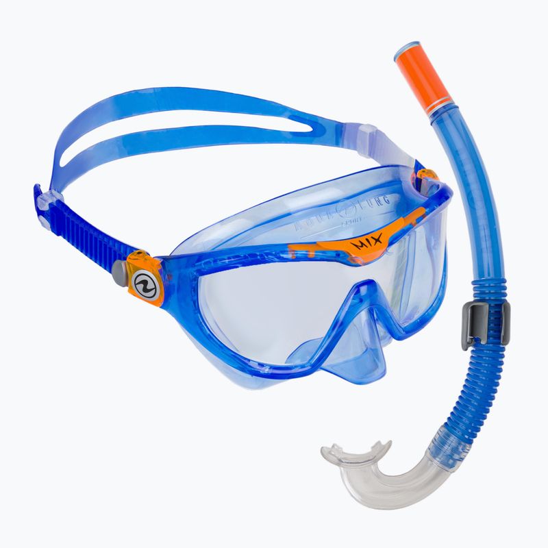 Kit snorkeling per bambini Aqualung Mix Combo blu/arancio