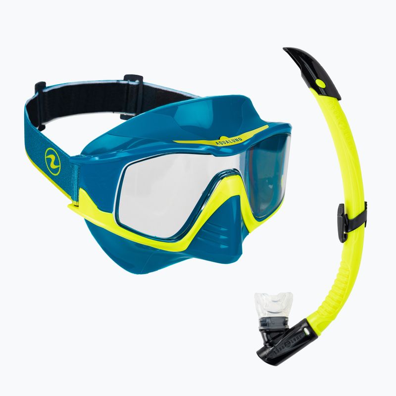 Set da snorkeling Aqualung Vita Combo giallo/benzina