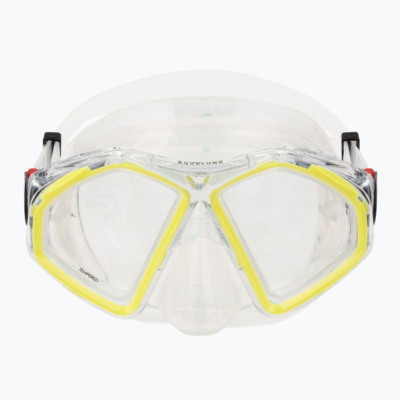 Maschera da snorkeling Aqualung Hawkeye trasparente/gialla 2
