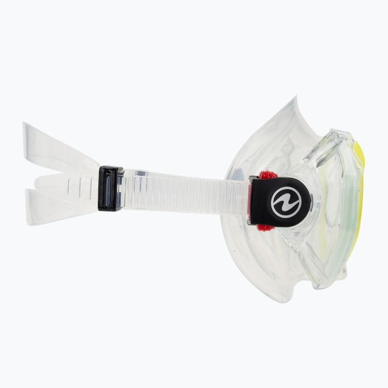 Maschera da snorkeling Aqualung Hawkeye trasparente/gialla 3