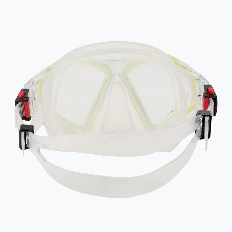 Maschera da snorkeling Aqualung Hawkeye trasparente/gialla 4