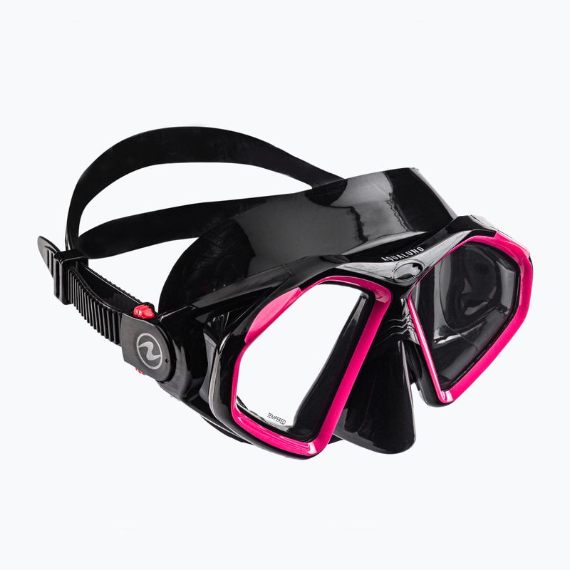 Maschera da snorkeling Aqualung Hawkeye nero/rosa
