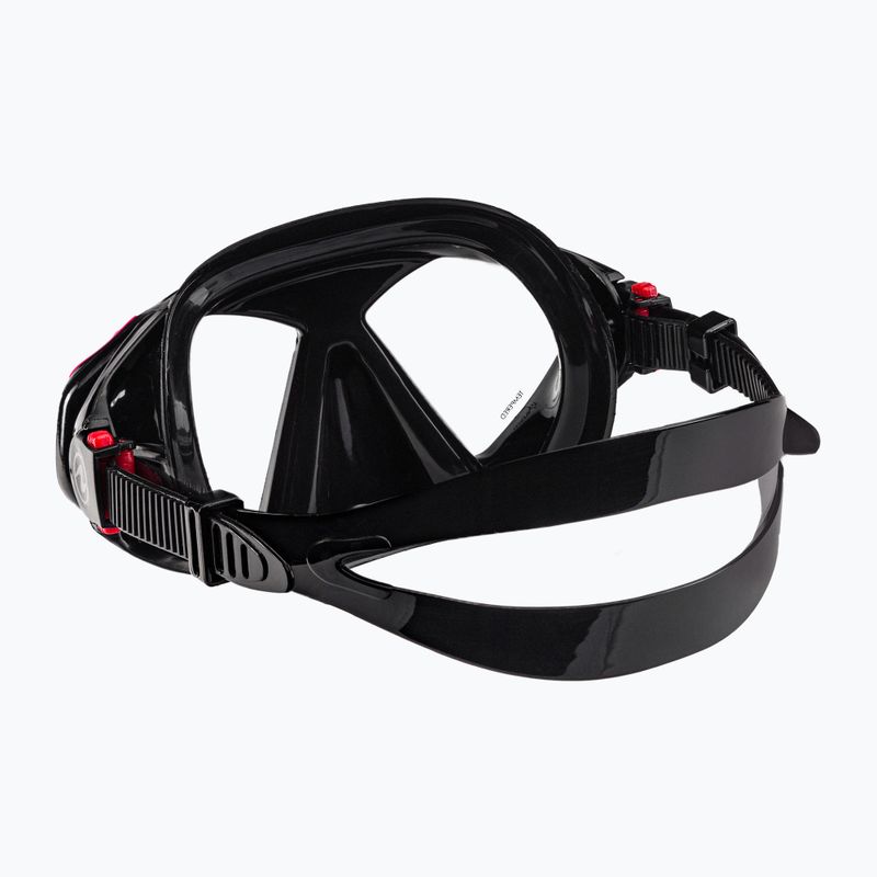 Maschera da snorkeling Aqualung Hawkeye nero/rosa 4