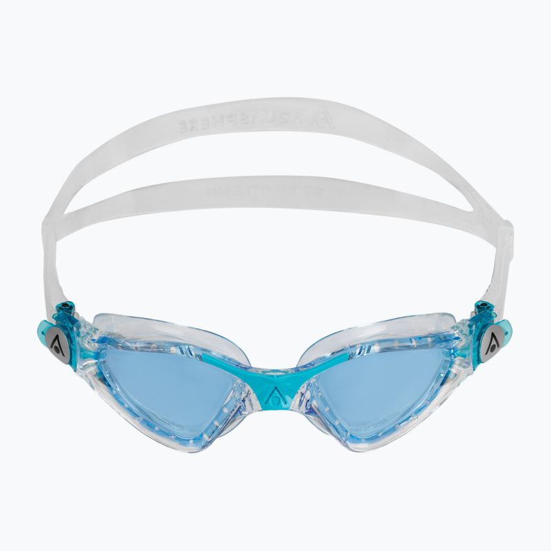 Aquasphere Kayenne trasparente/turchese per bambini EP3190043LB 2