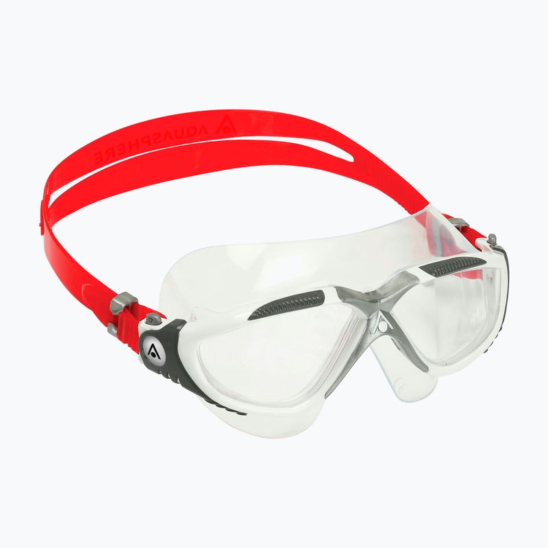 Maschera da nuoto Aquasphere Vista bianca/rossa/chiara 4