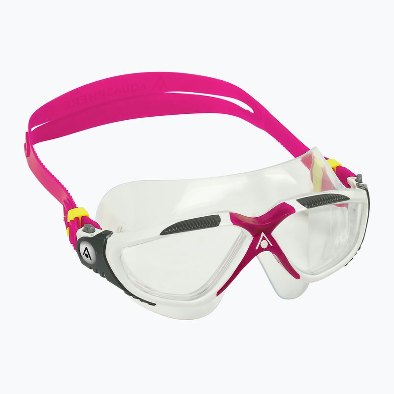 Maschera da nuoto Aquasphere Vista bianco/raspberry/lenti chiare