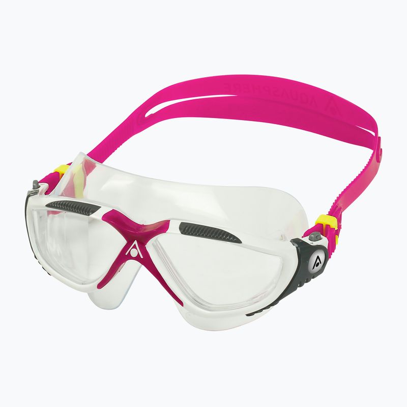 Maschera da nuoto Aquasphere Vista bianco/raspberry/lenti chiare 2