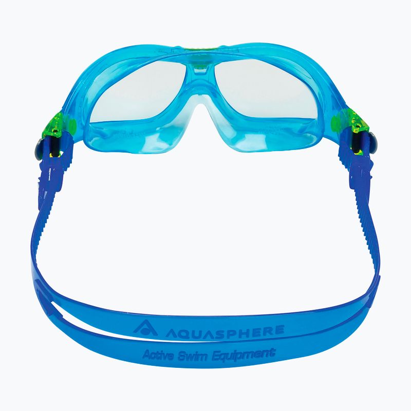 Maschera da nuoto per bambini Aquasphere Seal Kid 2 turchese/blu/trasparente 4