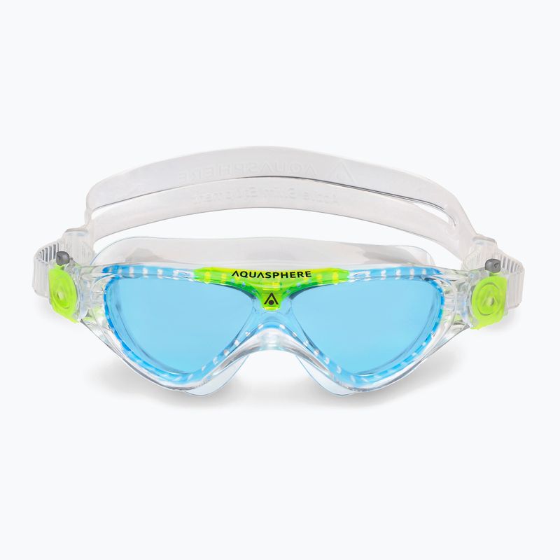 Maschera da bagno per bambini Aquasphere Vista trasparente/verde brillante/blu MS5630031LB 7