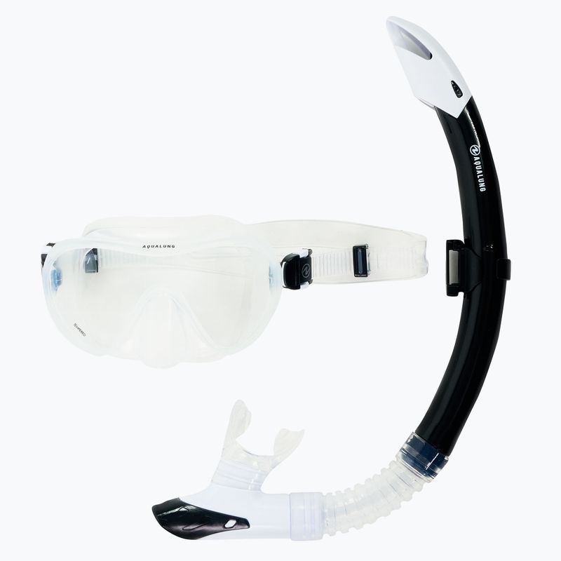 Aqualung Combo Nabul maschera snorkel + kit snorkel silver/mirror