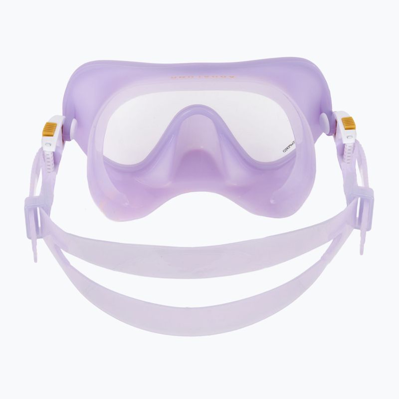 Set da snorkeling Aqualung Nabul maschera + boccaglio + pinne viola traslucido 5