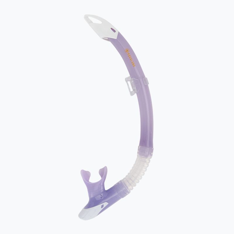Set da snorkeling Aqualung Nabul maschera + boccaglio + pinne viola traslucido 6