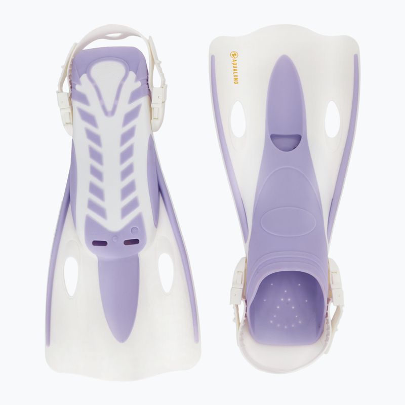 Set da snorkeling Aqualung Nabul maschera + boccaglio + pinne viola traslucido 10