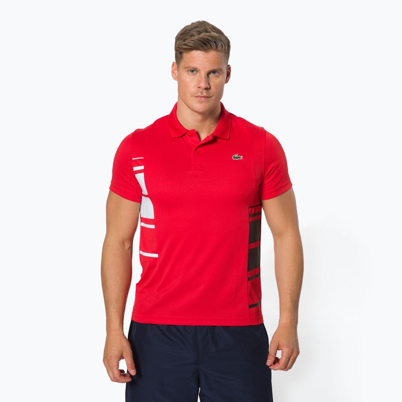 Polo Lacoste uomo DH0866 fireman/bianco/nero 2