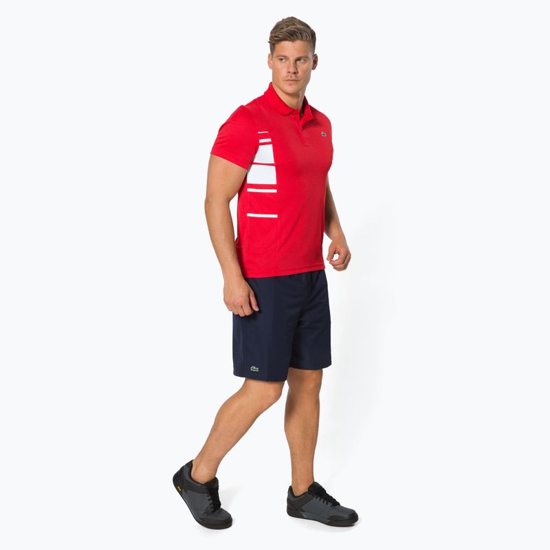 Polo Lacoste uomo DH0866 fireman/bianco/nero 3