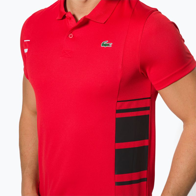 Polo Lacoste uomo DH0866 fireman/bianco/nero 5