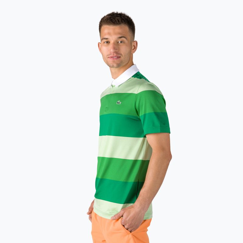 Polo Lacoste uomo DH0872 bianco/vermiglio/cervo 2