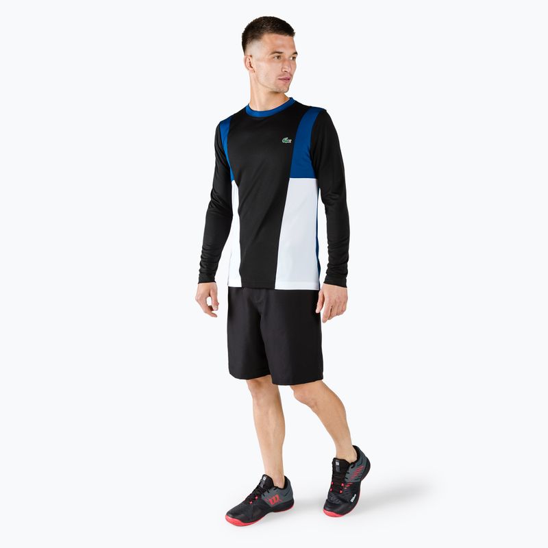 Lacoste tennis uomo a maniche lunghe TH0831 nero/cosmico/bianco/bianco 2