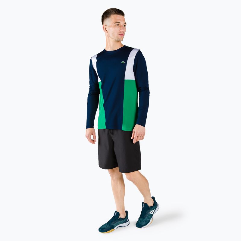 Lacoste tennis uomo a maniche lunghe TH0831 blu navy/bianco/estate 2