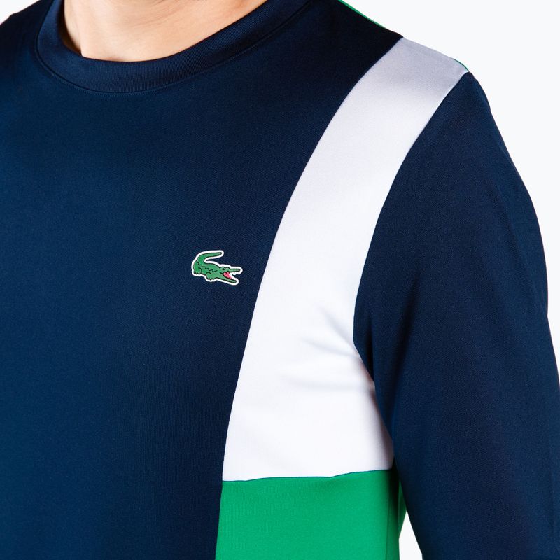 Lacoste tennis uomo a maniche lunghe TH0831 blu navy/bianco/estate 4