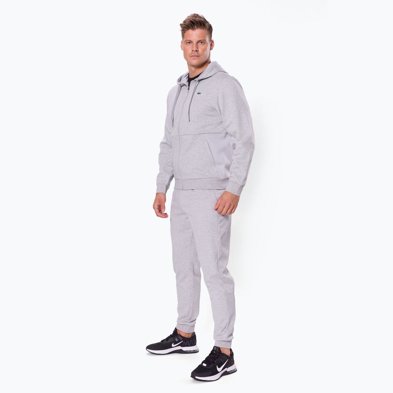 Felpa Lacoste da uomo SH9676 grigio argento/elefante 2