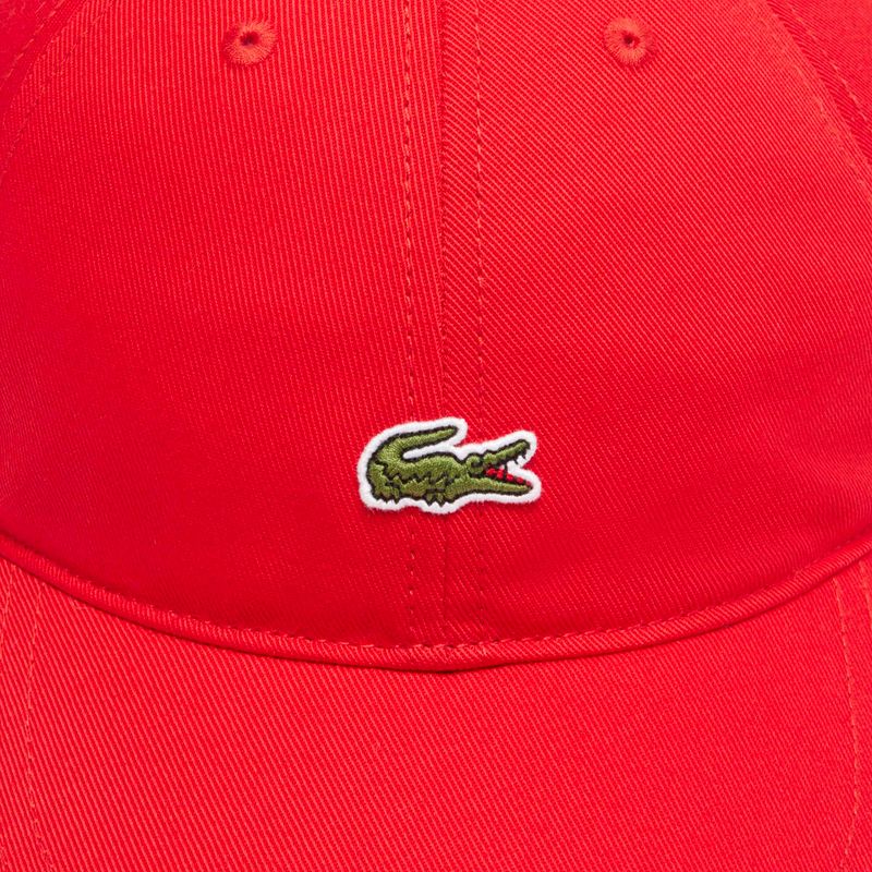 Cappello da baseball Lacoste RK0491 rosso 4