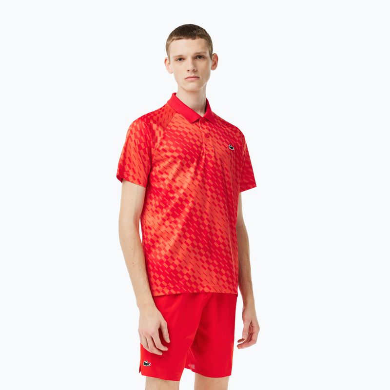 Polo Lacoste tennis uomo DH5174 corrida/watermelon