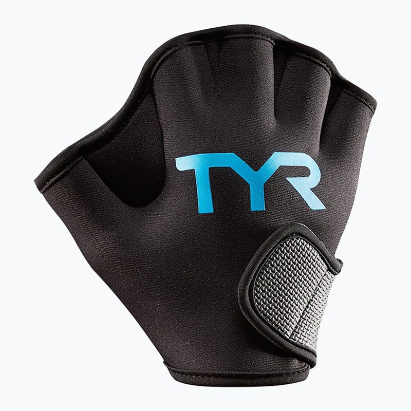 Guanti da nuoto TYR Aquatic Resistance nero/blu