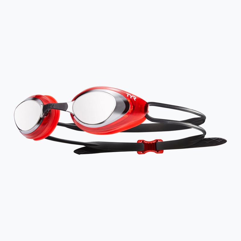 Occhiali da nuoto TYR Blackhawk Racing Mirrored argento/ rosso/nero 5