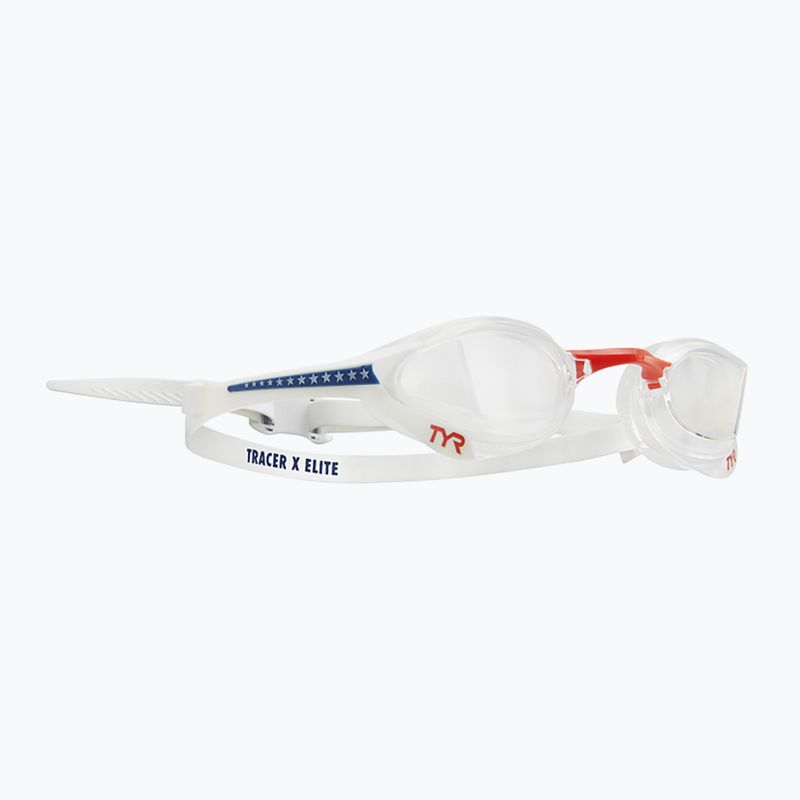 Occhiali da nuoto TYR Tracer-X Elite Racing chiaro/rosso/navy 7