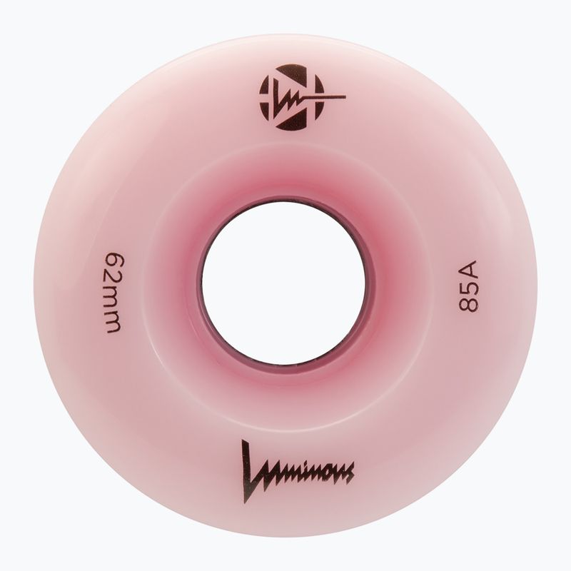 Ruote per pattini a rotelle FR Skates Luminous Led Quad Wheel 62mm/85A Sixies 6LED X4 flamingo 3