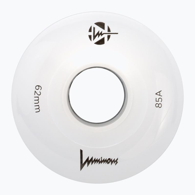 Ruote per pattini a rotelle FR Skates Luminous Led Quad Wheel 62mm/85A Sixies 6LED X4 white 3