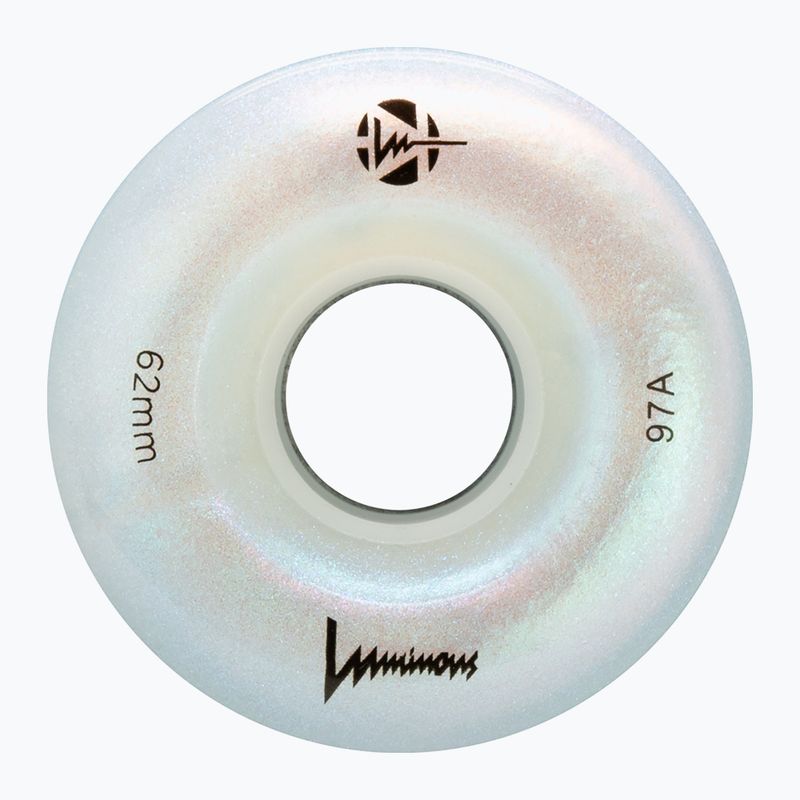 Ruote per pattini a rotelle FR Skates Luminous Led Quad Wheel 62mm/97A X4 white pearl 3