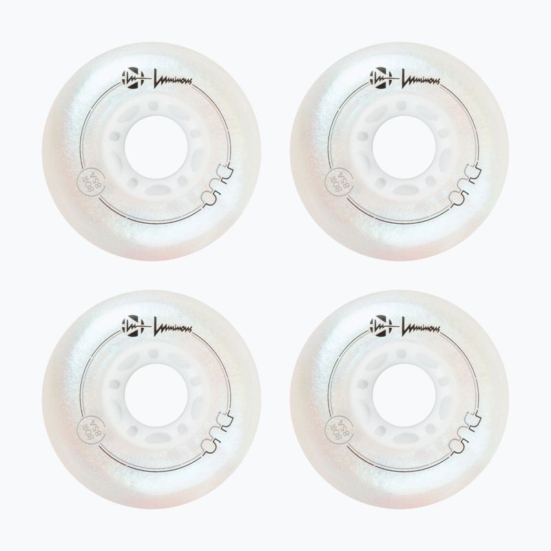 Ruote per pattini a rotelle Luminous Led Wheels Duo 80mm/85A X4 white/pearl 2