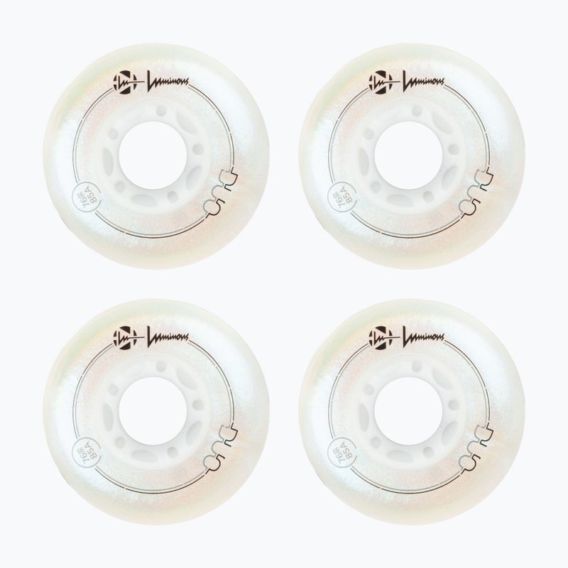 Ruote per pattini a rotelle Luminous Led Wheels Duo 76mm/85A X4 white/pearl 2