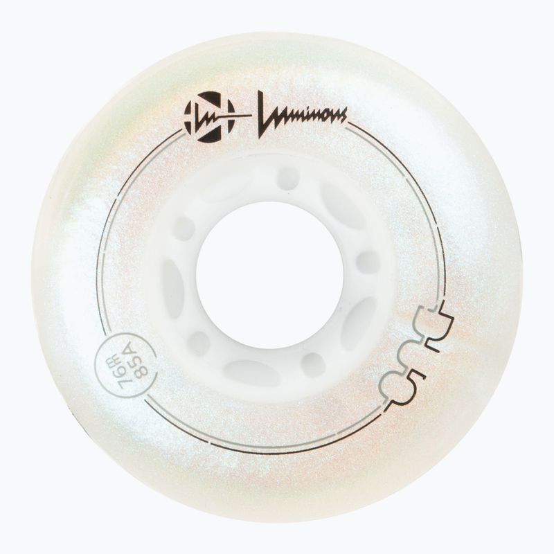 Ruote per pattini a rotelle Luminous Led Wheels Duo 76mm/85A X4 white/pearl 3