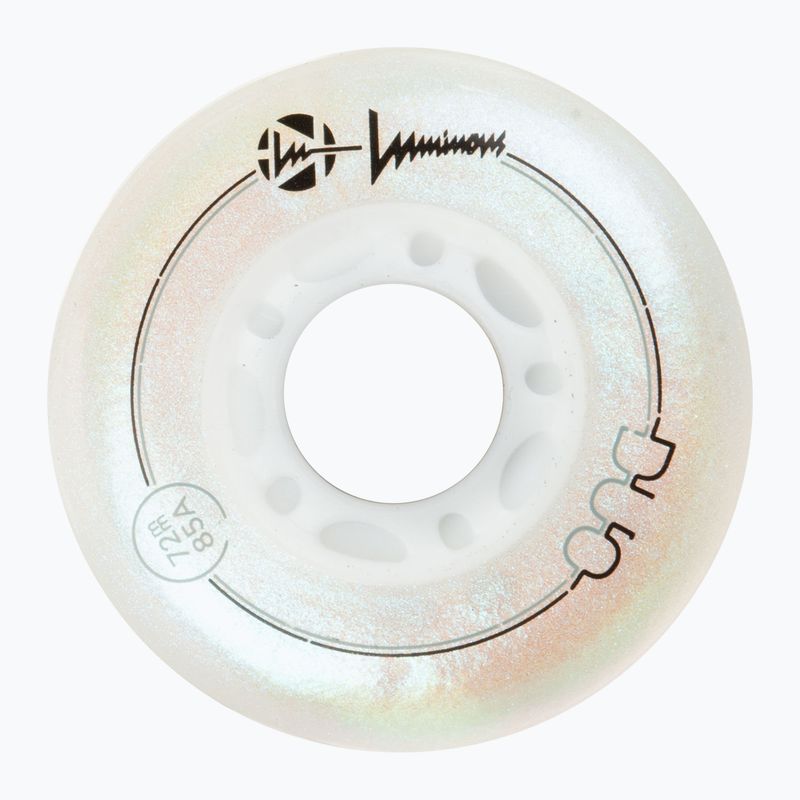 Ruote per pattini a rotelle Luminous Led Wheels Duo 72mm/85A X4 white/pearl 3
