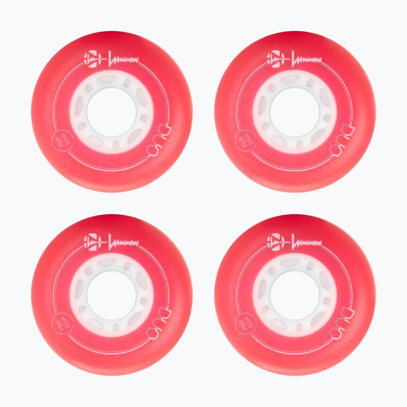 Ruote per pattini a rotelle Luminous Led Wheels Duo 76mm/85A X4 red/blue 2