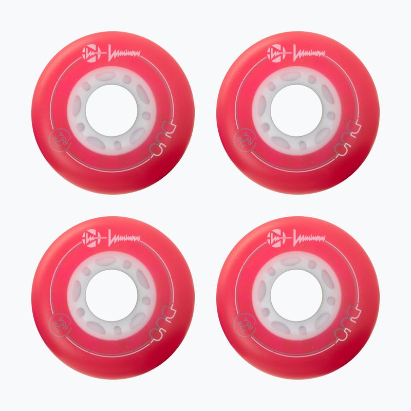 Ruote per pattini a rotelle Luminous Led Wheels Duo 72mm/85A X4 red/blue 2