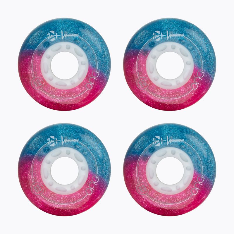 Ruote per pattini a rotelle Luminous Led Wheels Duo 76mm/85A X4 galaxy/purple 2