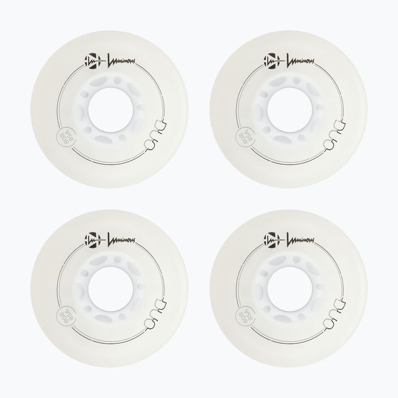 Ruote per pattini a rotelle Luminous Led Wheels Duo 80mm/85A X4 white/blue 2