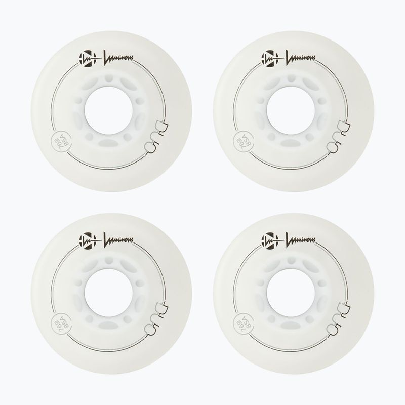 Ruote per pattini a rotelle Luminous Led Wheels Duo 76mm/85A X4 white/blue 2