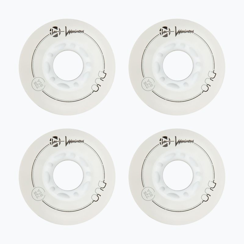 Ruote per pattini a rotelle Luminous Led Wheels Duo 72mm/85A X4 white/blue 2