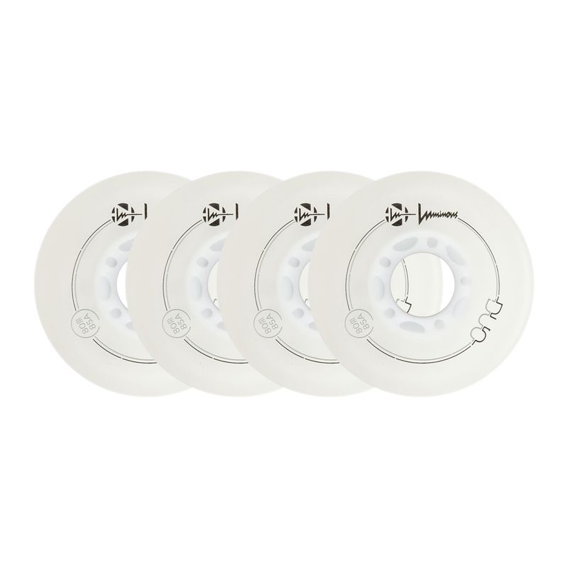 Ruote per pattini a rotelle Luminous Led Wheels Duo 80mm/85A X4 white/red 6