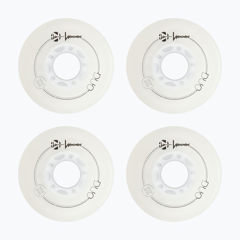 Ruote per pattini a rotelle Luminous Led Wheels Duo 80mm/85A X4 white/red 2